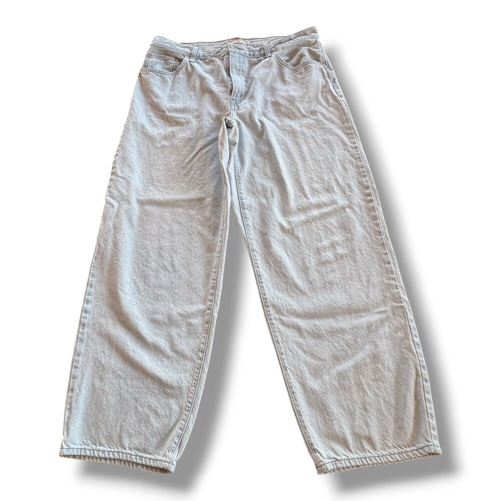 Levi's Premium Baggy Dad Wide Leg Jeans Light Wash Denim Blue Women’s Sz 32x29.5